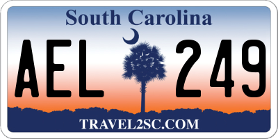 SC license plate AEL249
