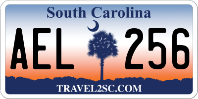 SC license plate AEL256