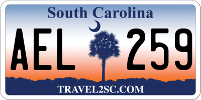 SC license plate AEL259