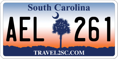 SC license plate AEL261