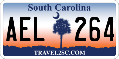 SC license plate AEL264