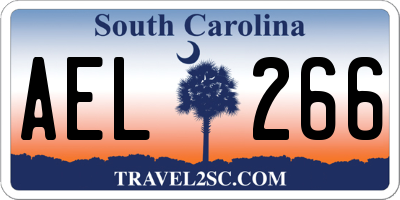 SC license plate AEL266