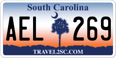 SC license plate AEL269