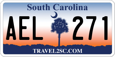 SC license plate AEL271