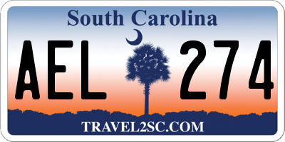 SC license plate AEL274