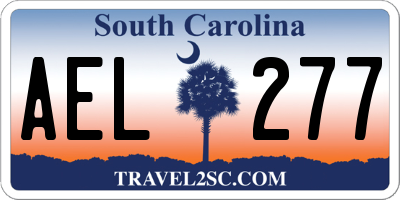 SC license plate AEL277
