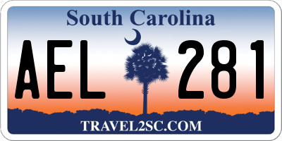 SC license plate AEL281