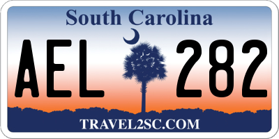 SC license plate AEL282
