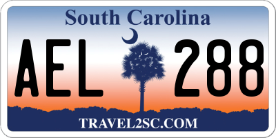 SC license plate AEL288