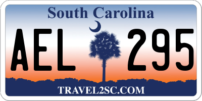 SC license plate AEL295