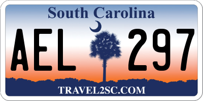 SC license plate AEL297