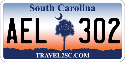 SC license plate AEL302
