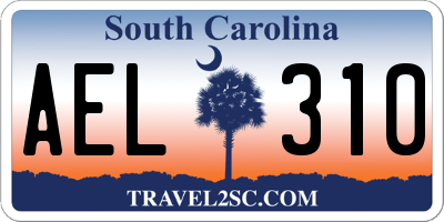 SC license plate AEL310