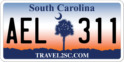 SC license plate AEL311