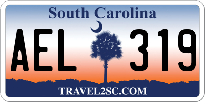 SC license plate AEL319