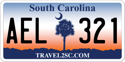 SC license plate AEL321