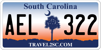 SC license plate AEL322