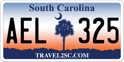 SC license plate AEL325