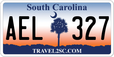 SC license plate AEL327