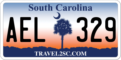 SC license plate AEL329