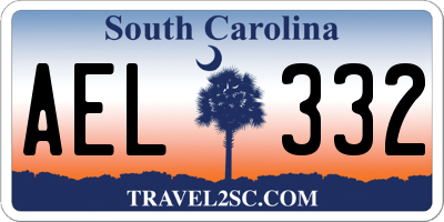 SC license plate AEL332