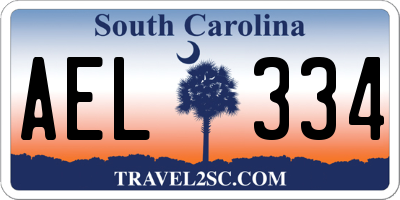 SC license plate AEL334