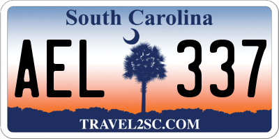 SC license plate AEL337