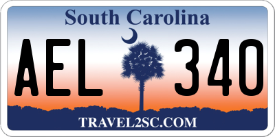 SC license plate AEL340