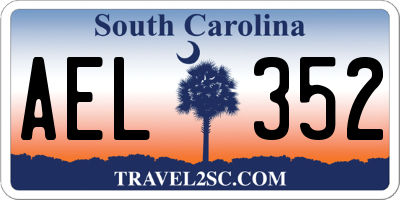 SC license plate AEL352
