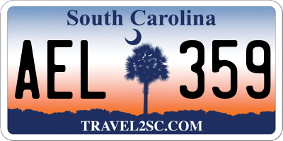 SC license plate AEL359