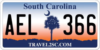 SC license plate AEL366