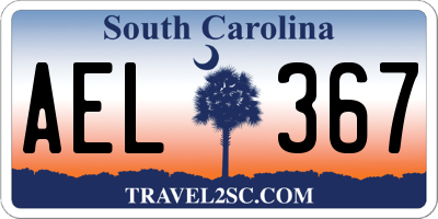 SC license plate AEL367