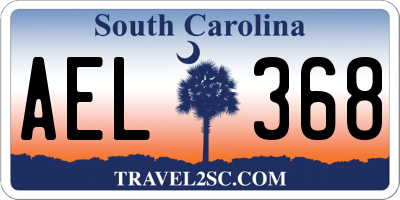 SC license plate AEL368