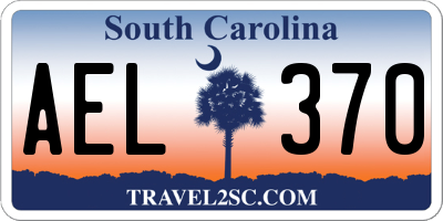 SC license plate AEL370