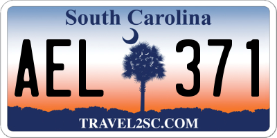SC license plate AEL371