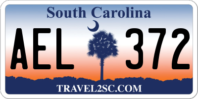 SC license plate AEL372