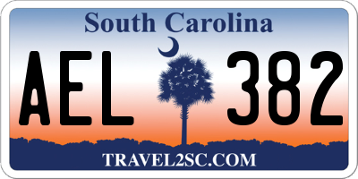SC license plate AEL382