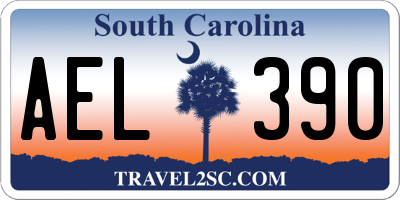 SC license plate AEL390