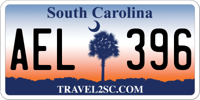 SC license plate AEL396