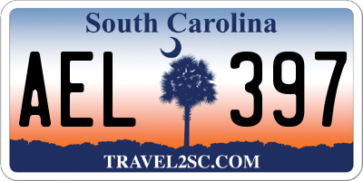 SC license plate AEL397