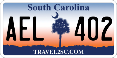 SC license plate AEL402