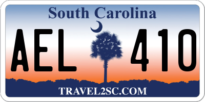 SC license plate AEL410