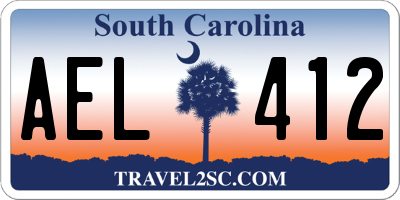 SC license plate AEL412