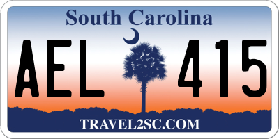 SC license plate AEL415