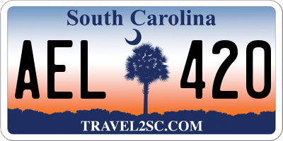 SC license plate AEL420