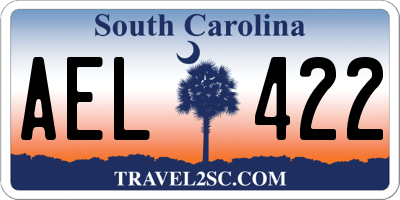 SC license plate AEL422
