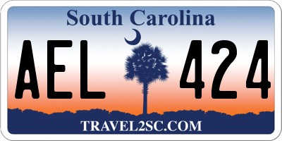 SC license plate AEL424