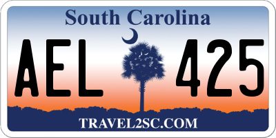 SC license plate AEL425