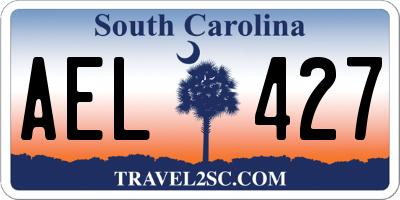 SC license plate AEL427