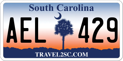 SC license plate AEL429